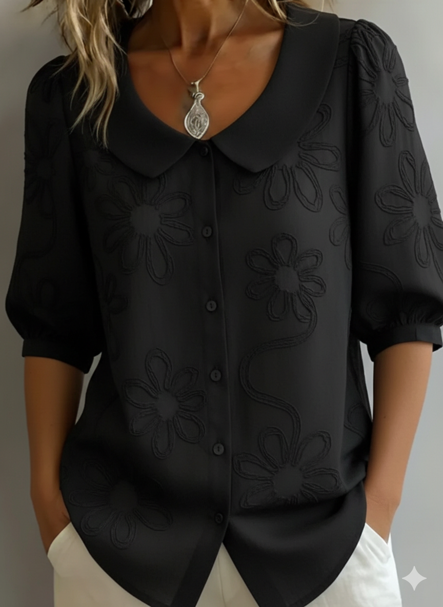 BRUNEL PARIS | Blouse légère florale élégance naturelle