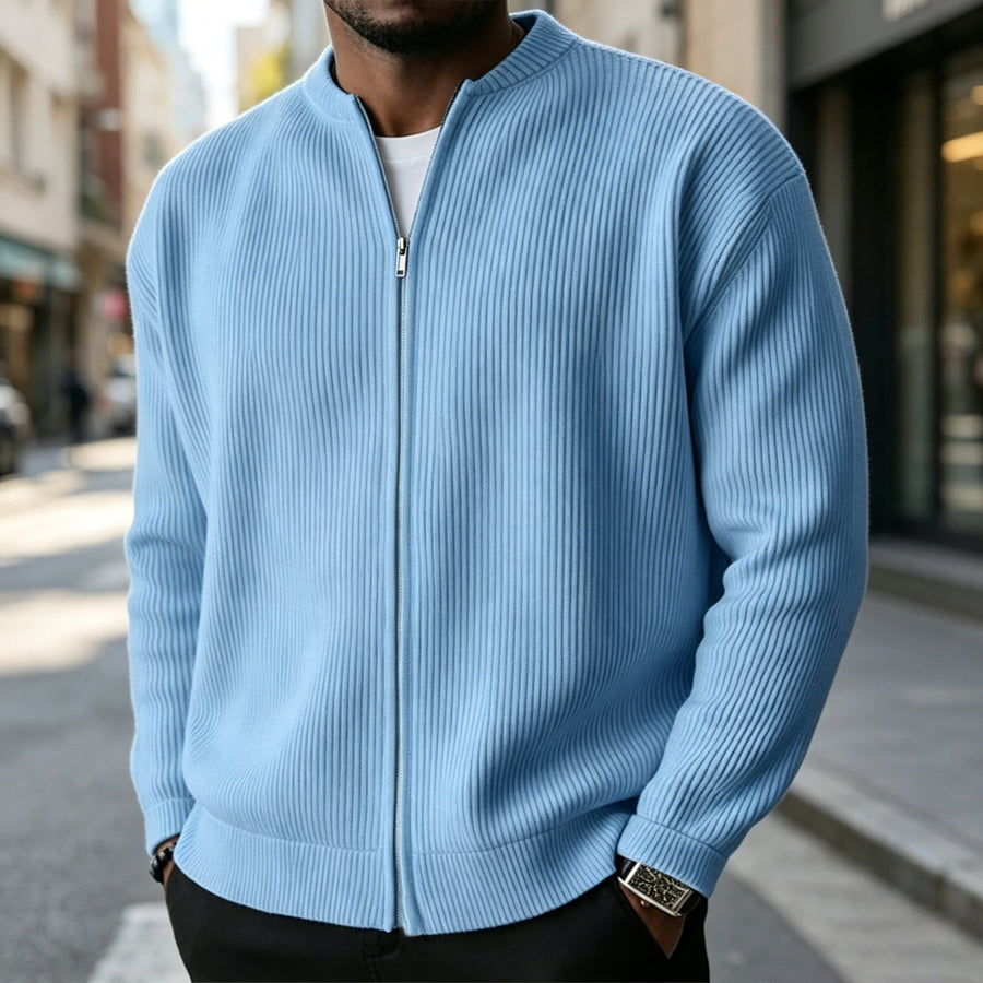 BRUNEL PARIS | Veste Zippée en Velours Côtelé pour Homme — Bleu