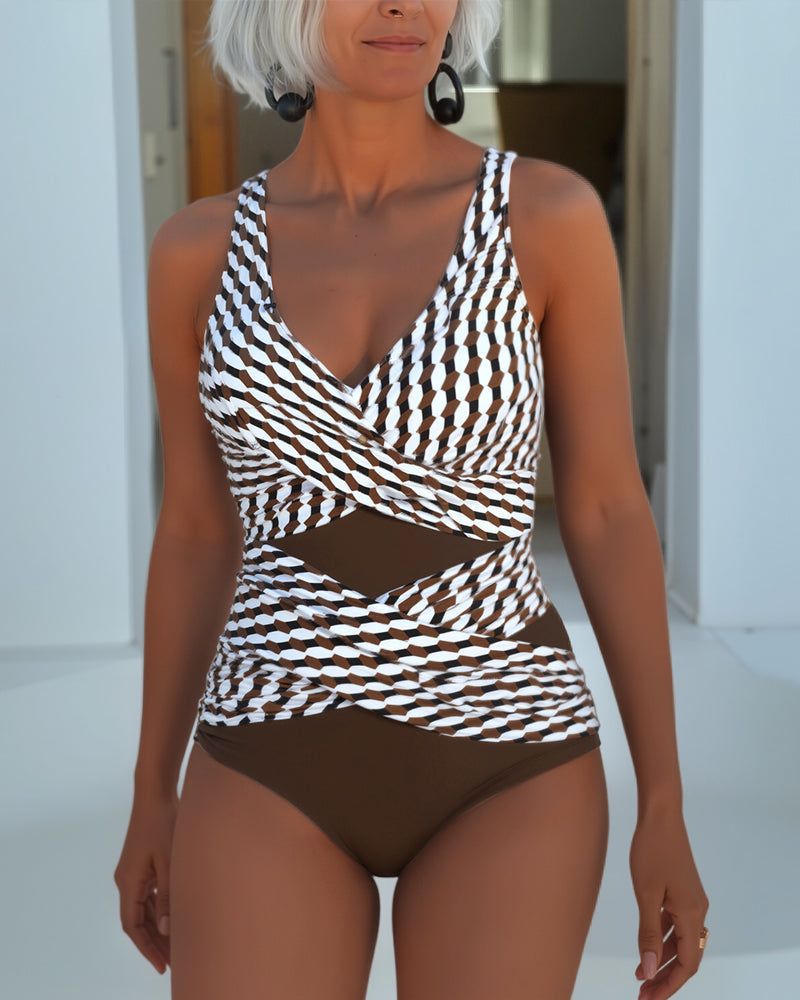 MAILLOT TANKINI IMPRIMÉ POUR FEMME