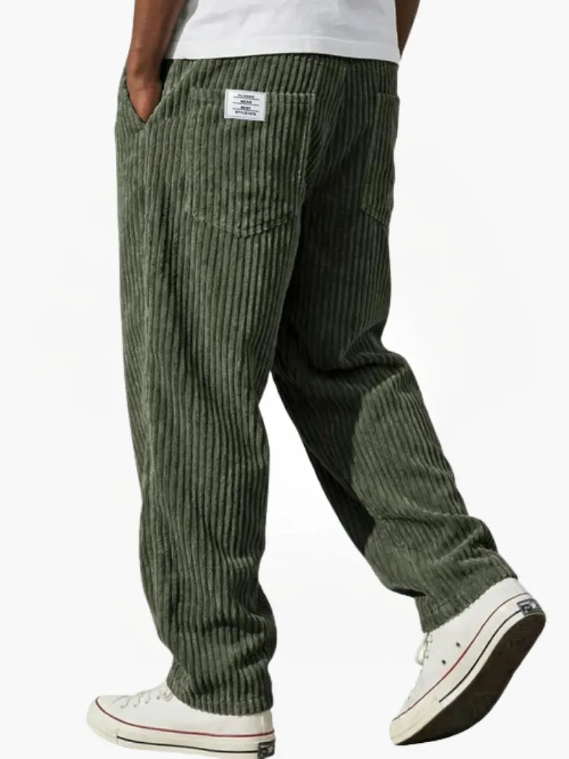 BRUNEL PARIS | Pantalon en velours côtelé à taille élastique pour homme
