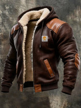 BRUNEL PARIS | VESTE VINTAGE EN DAIM AVEC CAPUCHE