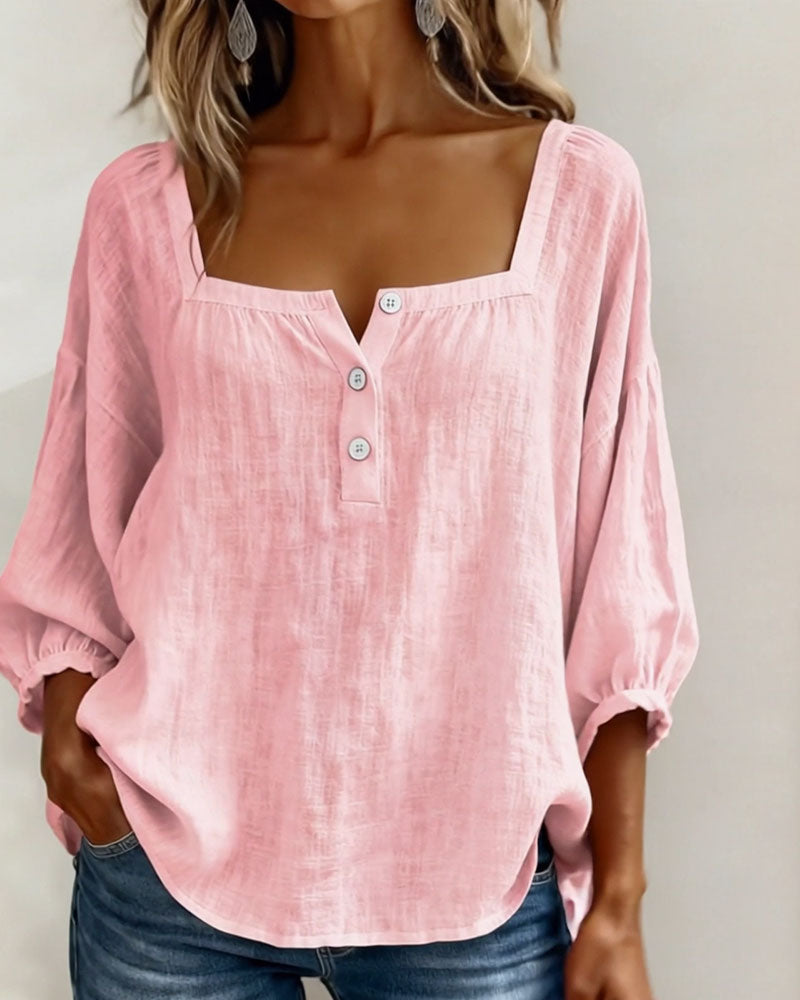 BRUNEL PARIS | BLOUSE À COL CARRE POUR FEMMES