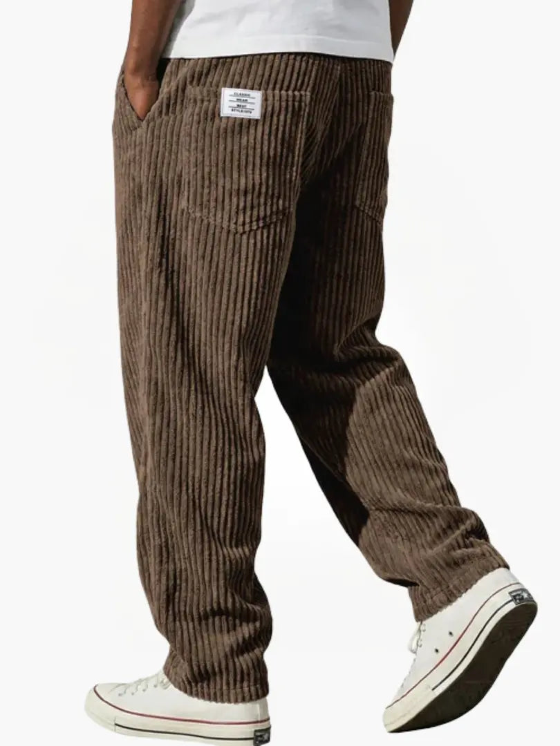 BRUNEL PARIS | Pantalon en velours côtelé à taille élastique pour homme