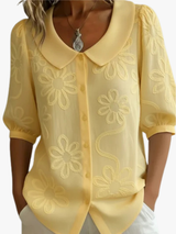 BRUNEL PARIS | BLOUSE FLORALE COL ROND POUR FEMMES
