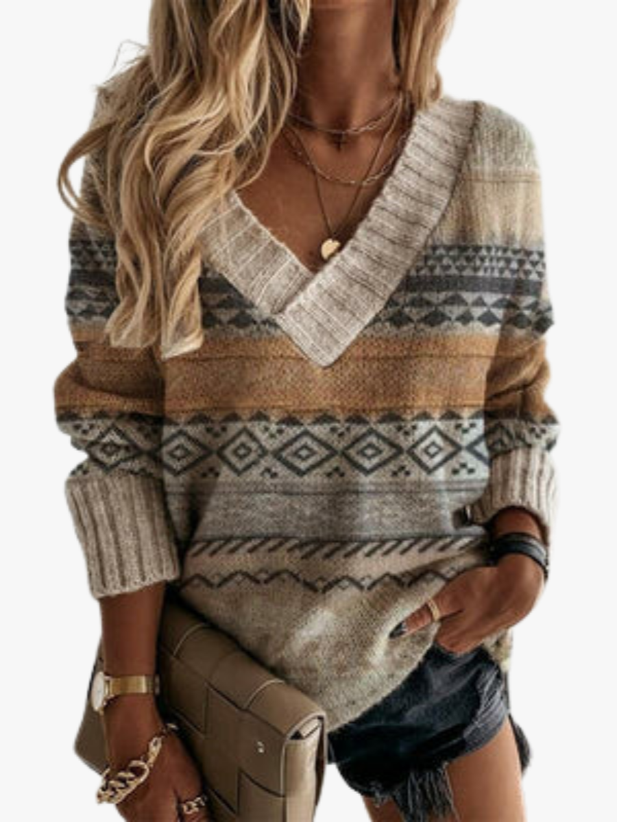 BRUNEL PARIS | PULL TRICOT PATCHWORK POUR FEMMES