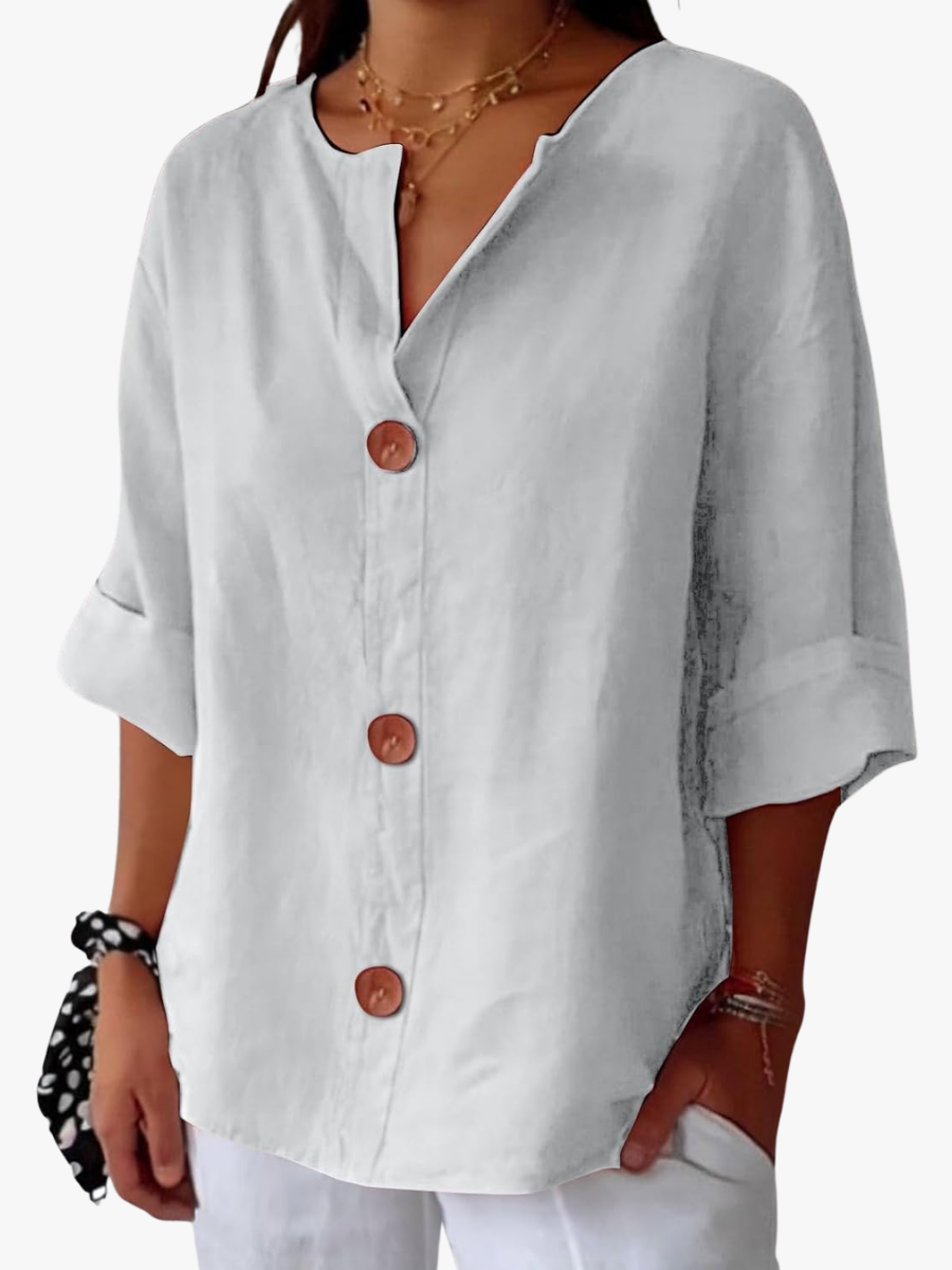 BRUNEL PARIS | CHEMISE À COL EN V POUR FEMMES