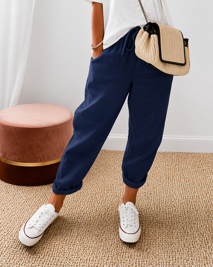 BRUNEL PARIS | PANTALON LIN DÉTENDU POUR FEMMES