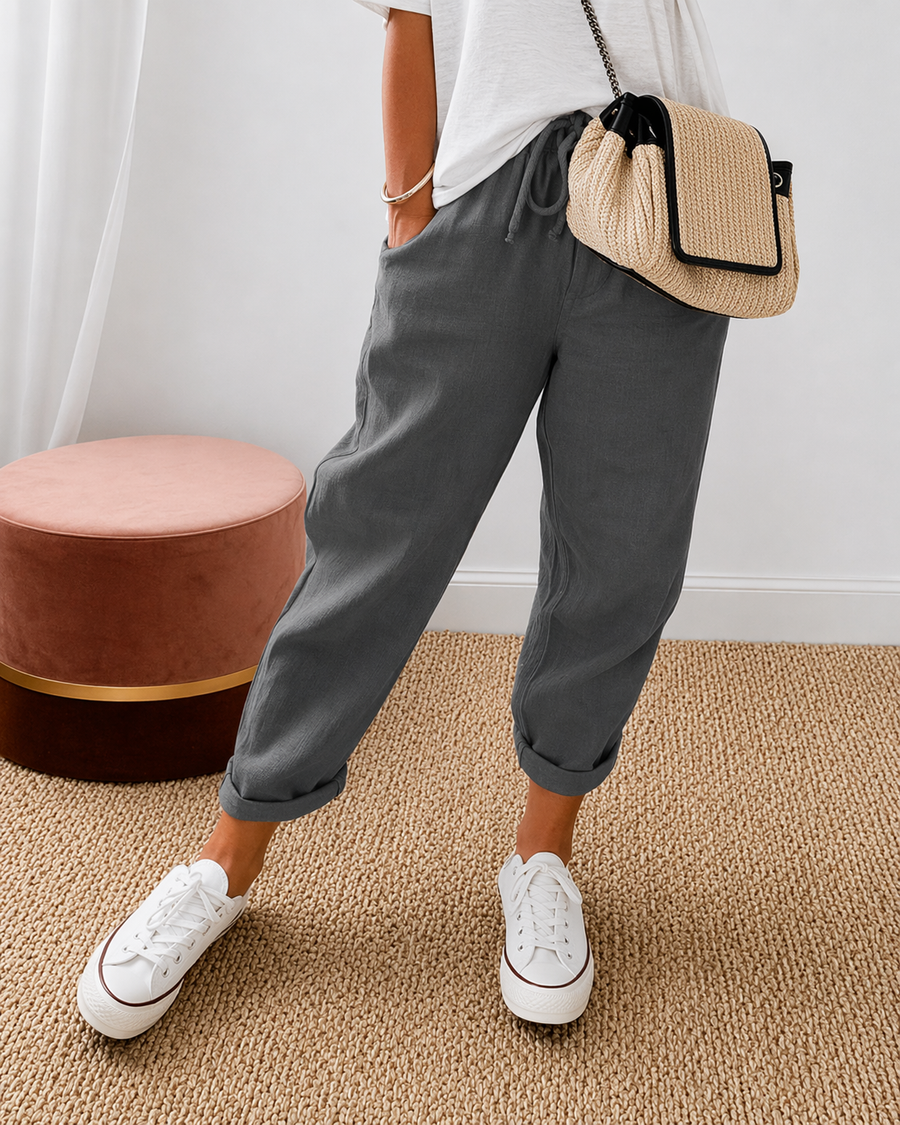 BRUNEL PARIS | PANTALON LIN DÉTENDU POUR FEMMES