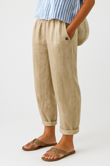 BRUNEL PARIS | PANTALON FUSELÉ EN LIN MÉLANGÉ POUR FEMMES
