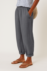 BRUNEL PARIS | PANTALON FUSELÉ EN LIN MÉLANGÉ POUR FEMMES