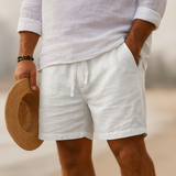 BRUNEL PARIS | Short en Lin Élégant à Ceinture Élastique
