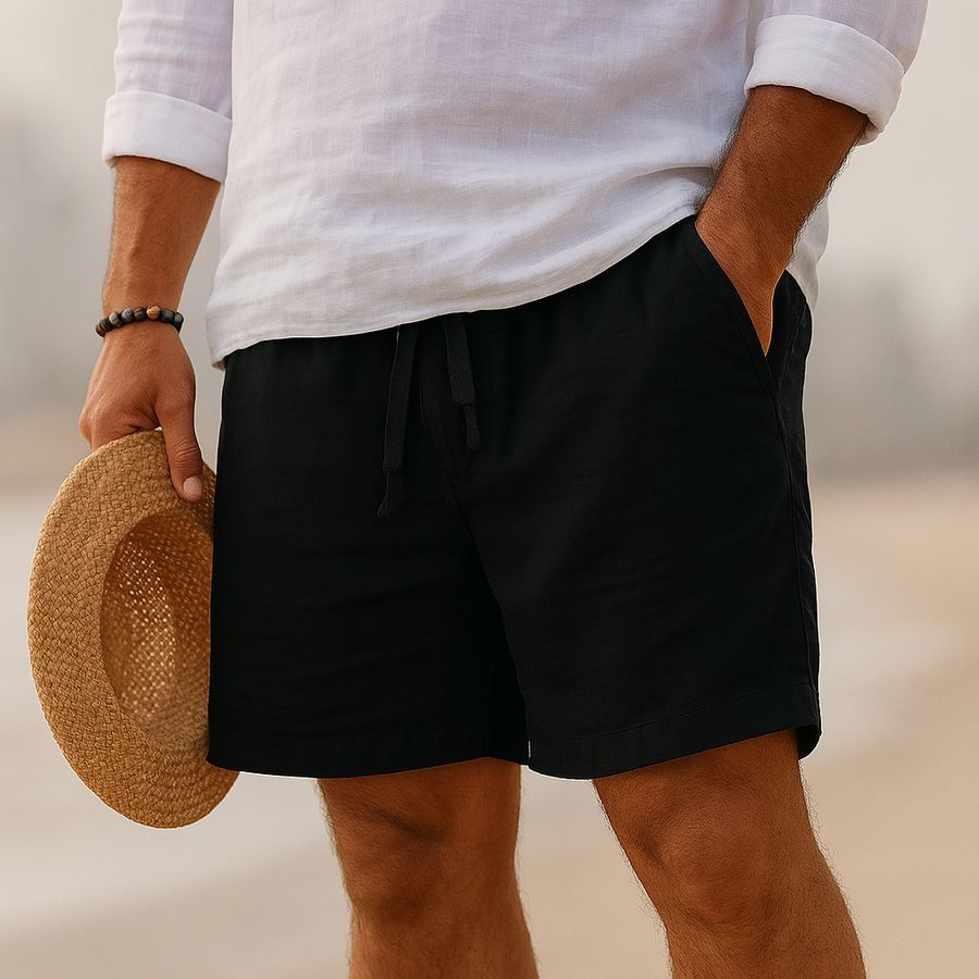 BRUNEL PARIS | Short en Lin Élégant à Ceinture Élastique