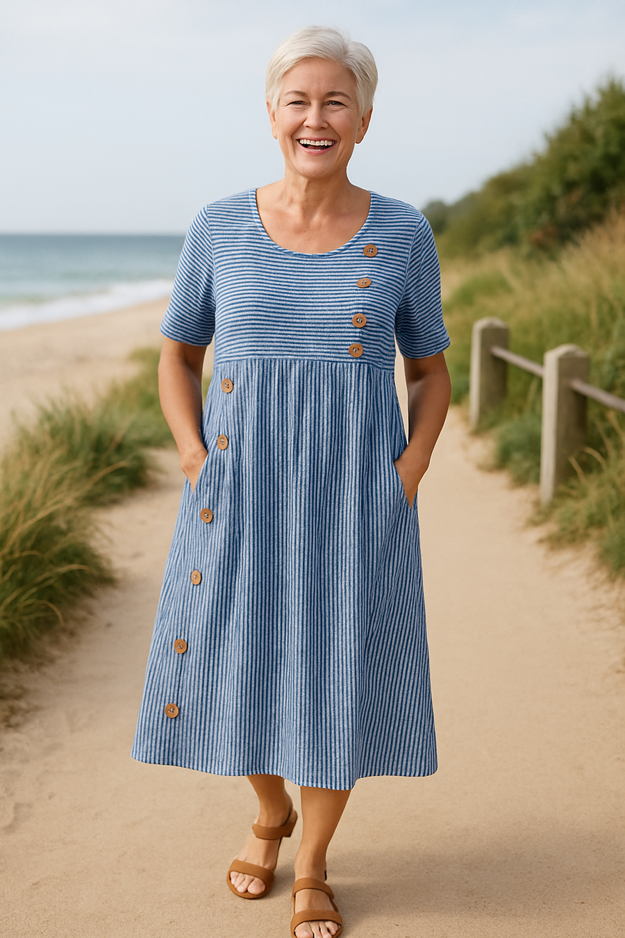 BRUNEL PARIS | ROBE MIDI A-LINE POUR FEMMES