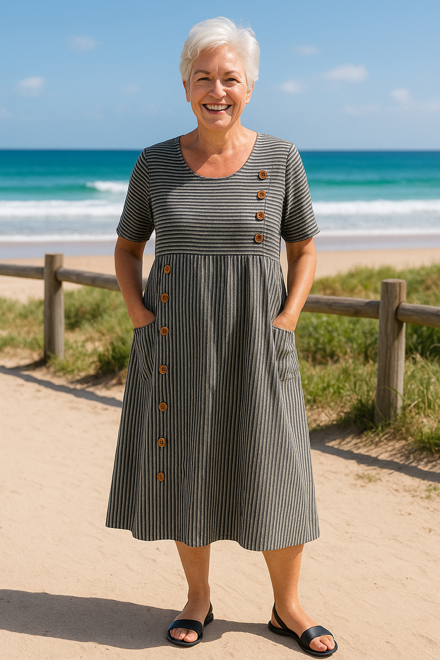 BRUNEL PARIS | ROBE MIDI A-LINE POUR FEMMES