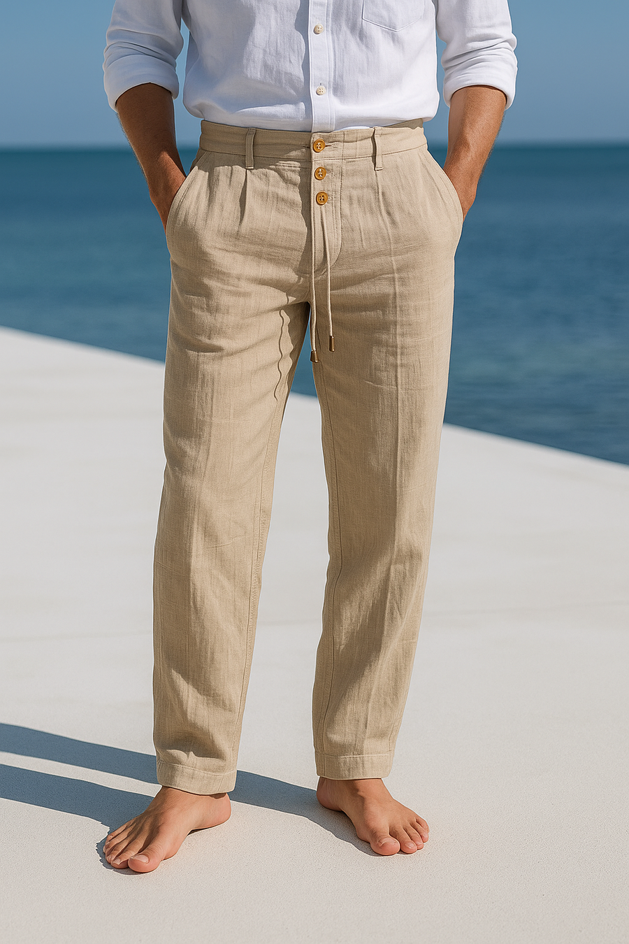 BRUNEL PARIS | PANTALON D'ÉTÉ EN LIN LÉGER