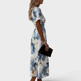BRUNEL PARIS | ROBE MIDI FLORALE MODERNE POUR FEMMES