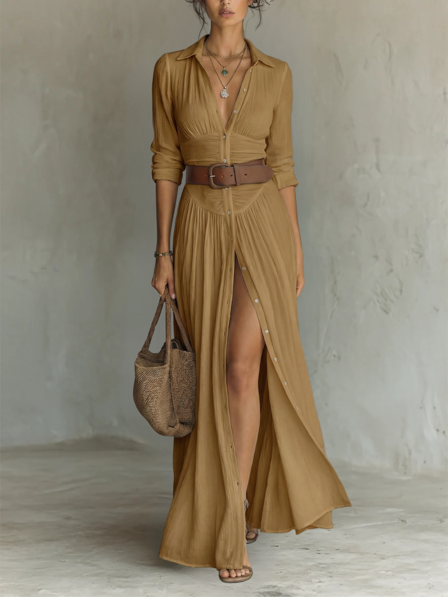 BRUNEL PARIS | ROBE MAXI ÉLÉGANTE POUR FEMME