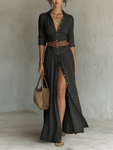 BRUNEL PARIS | ROBE MAXI ÉLÉGANTE POUR FEMME