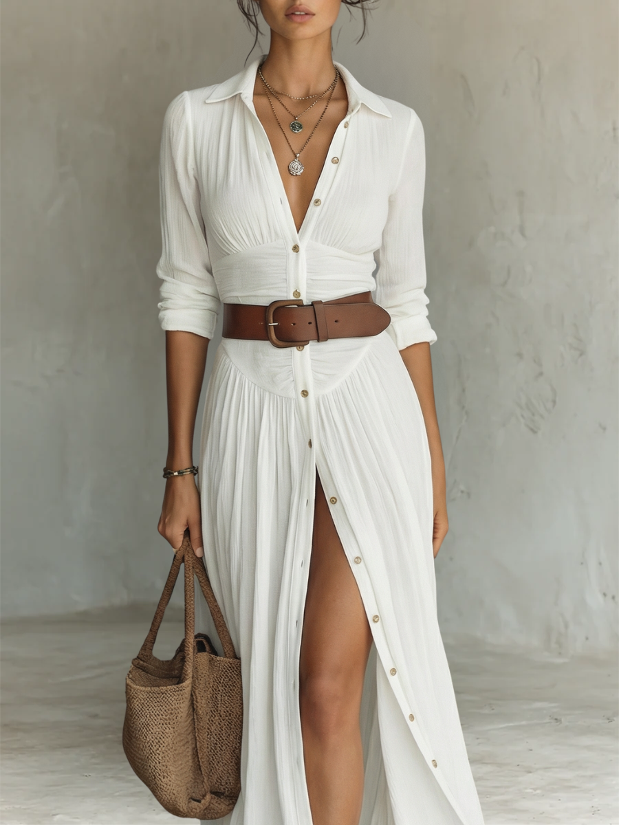 BRUNEL PARIS | ROBE MAXI ÉLÉGANTE POUR FEMME