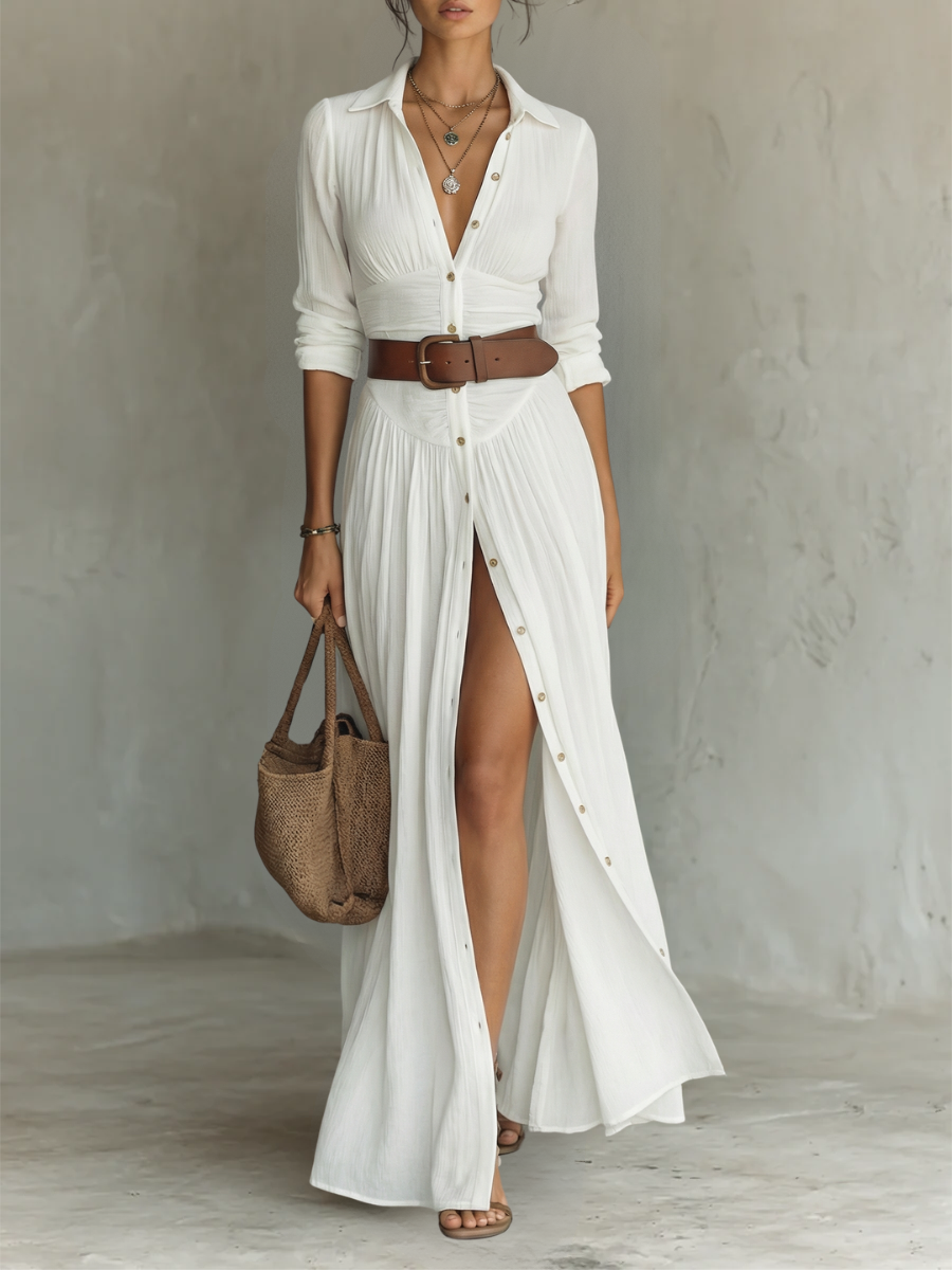 BRUNEL PARIS | ROBE MAXI ÉLÉGANTE POUR FEMME