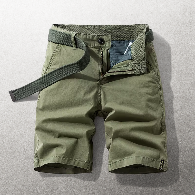 BRUNEL PARIS | Short Casual avec Ceinture Ajustable en Tissu