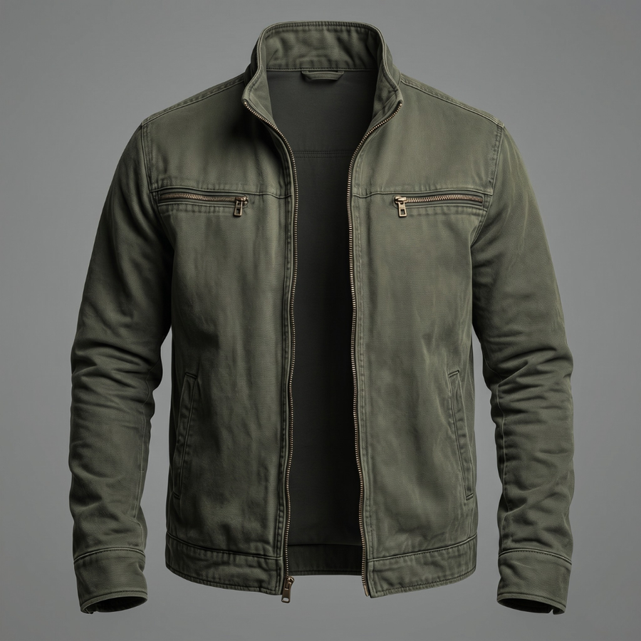BRUNEL PARIS | Veste vintage en coton avec fermeture zippée