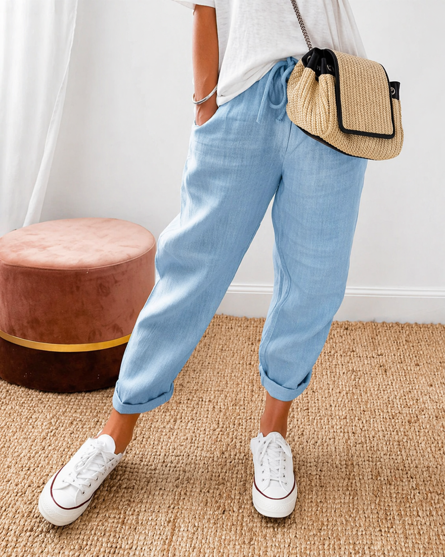 BRUNEL PARIS | PANTALON LIN DÉTENDU POUR FEMMES