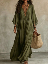 BRUNEL PARIS | ROBE MAXI AVEC DENTELLE POUR FEMMES