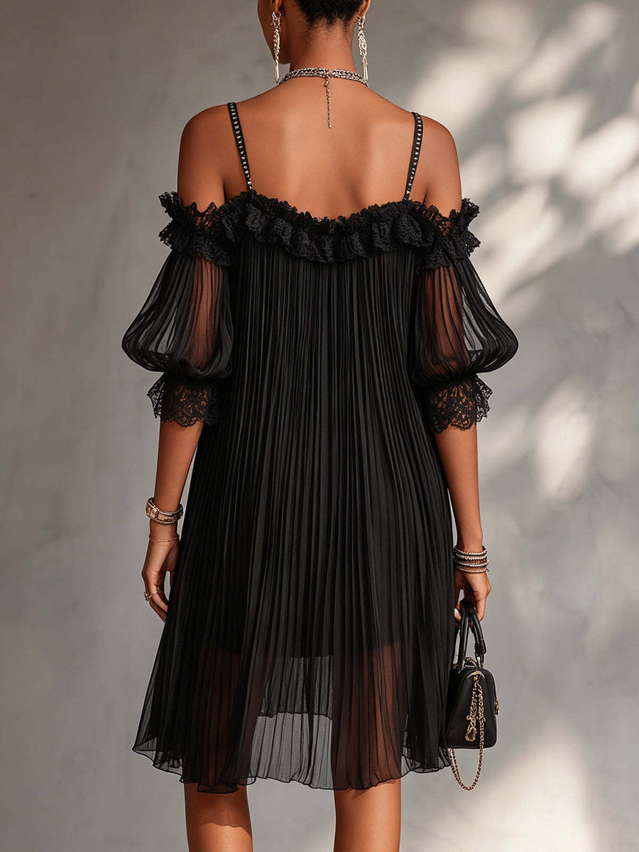 BRUNEL PARIS | Robe Longue Chiffon Col V
