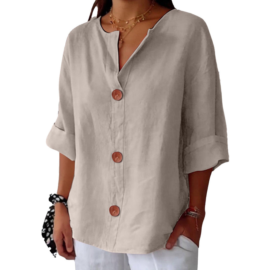 BRUNEL PARIS | CHEMISE À COL EN V POUR FEMMES