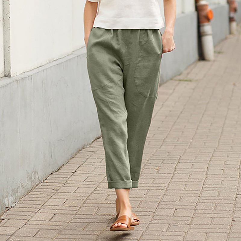 BRUNEL PARIS | PANTALON DROIT D'ÉTÉ POUR FEMMES