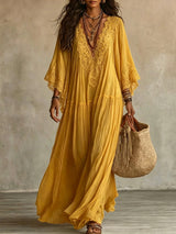 BRUNEL PARIS | ROBE MAXI AVEC DENTELLE POUR FEMMES
