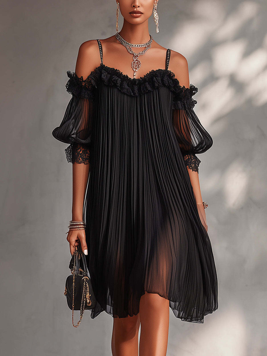 BRUNEL PARIS | Robe Longue Chiffon Col V