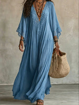 BRUNEL PARIS | ROBE MAXI AVEC DENTELLE POUR FEMMES
