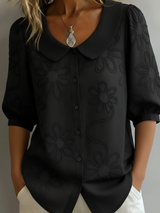 BRUNEL PARIS | BLOUSE FLORALE COL ROND POUR FEMMES