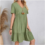 BRUNEL PARIS | ROBE D'ÉTÉ CHIC À MANCHES COURTES POUR FEMME