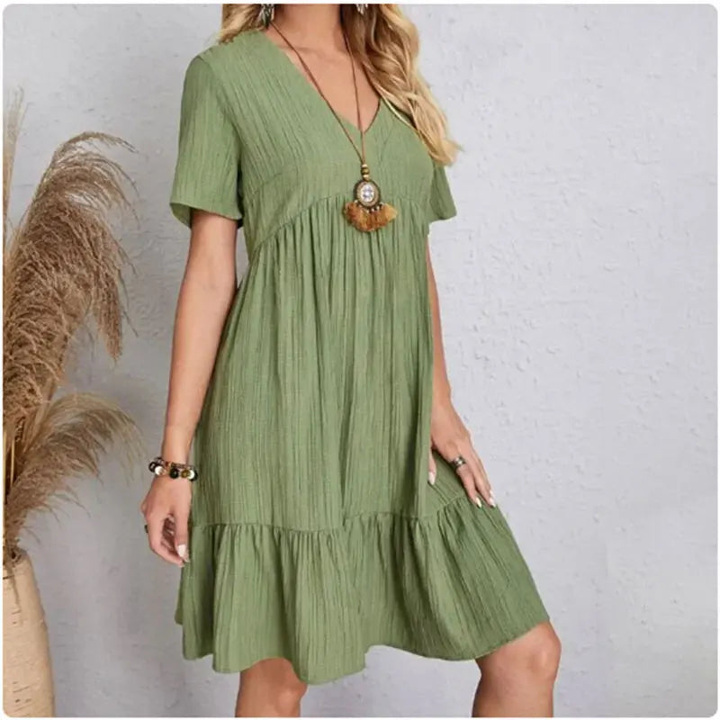 BRUNEL PARIS | ROBE D'ÉTÉ CHIC À MANCHES COURTES POUR FEMME