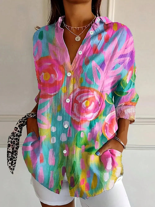 BRUNEL PARIS | Blouse colorée à imprimé fantaisie