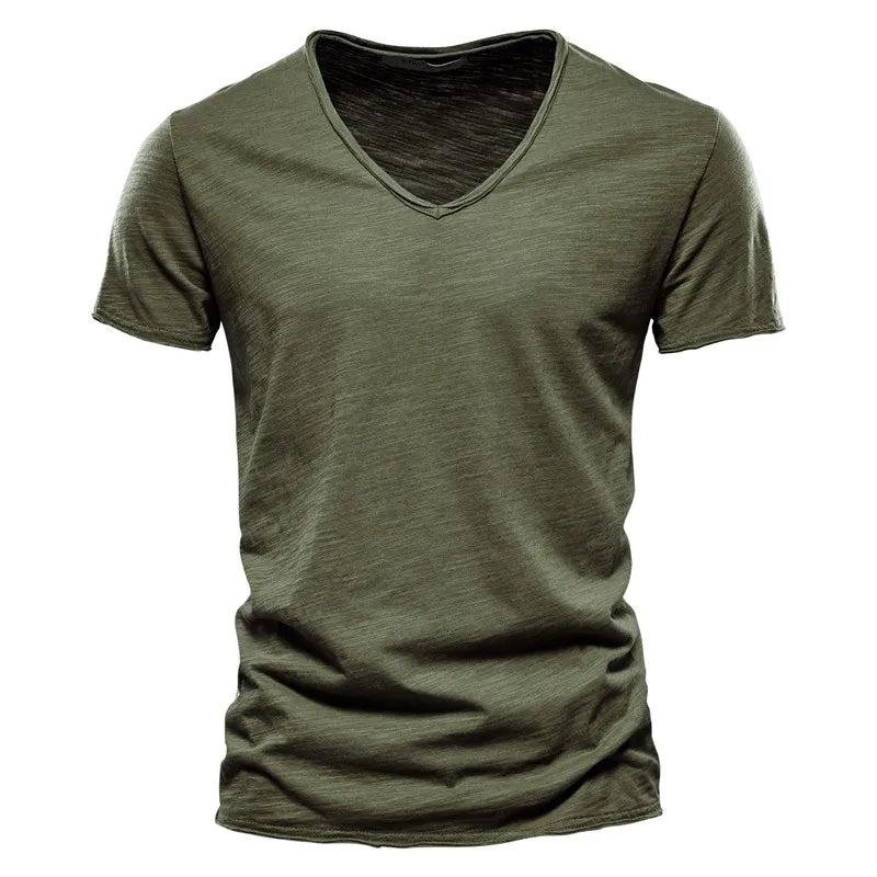 BRUNEL PARIS | T-SHIRT COL V EN COTON POUR HOMME