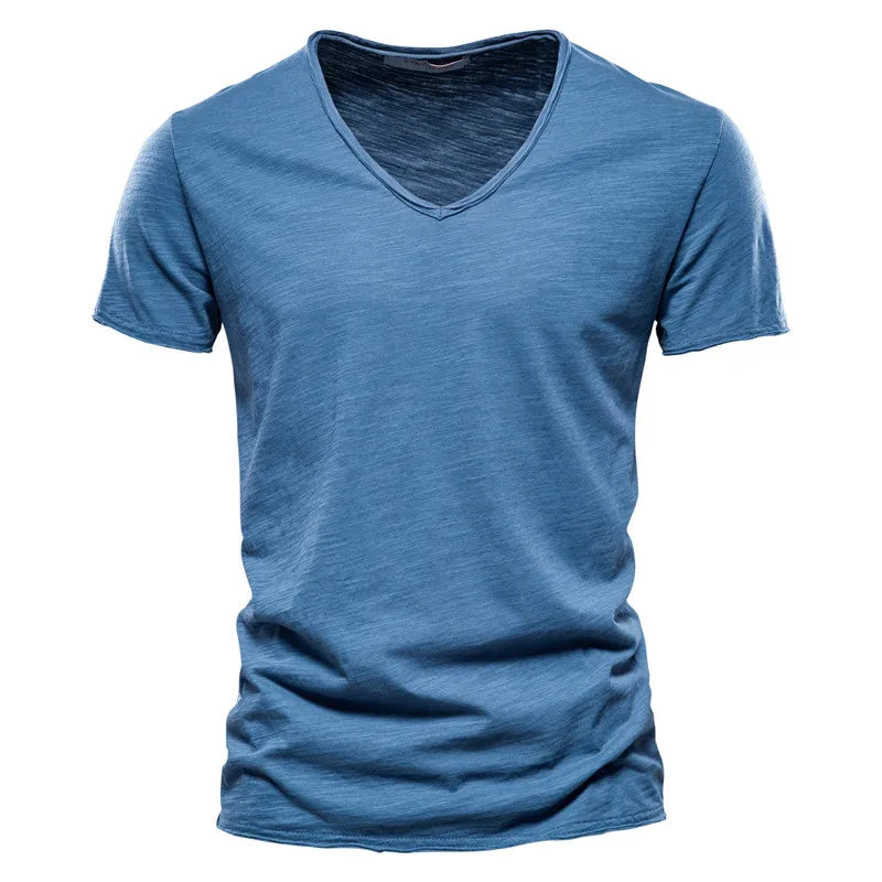 BRUNEL PARIS | T-SHIRT COL V EN COTON POUR HOMME