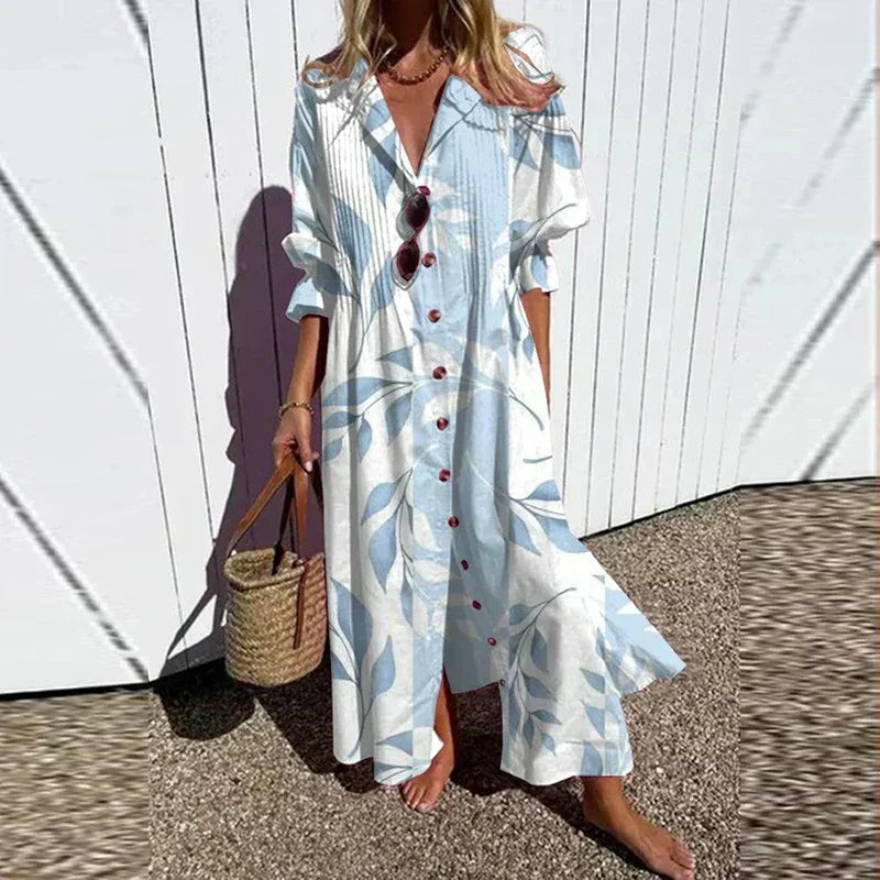 BRUNEL PARIS | ROBE MAXI IMPRIMÉE POUR FEMMES