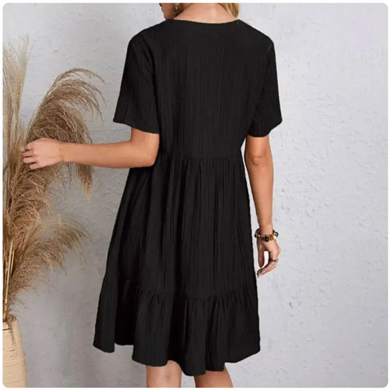 BRUNEL PARIS | ROBE D'ÉTÉ ÉLÉGANTE À MANCHES COURTES POUR FEMME