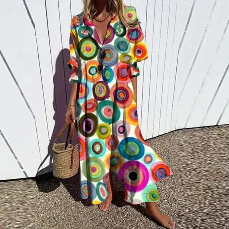 BRUNEL PARIS | ROBE MAXI IMPRIMÉE POUR FEMMES