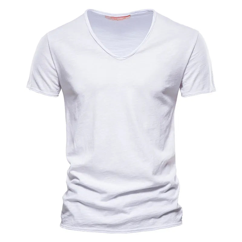 BRUNEL PARIS | T-SHIRT COL V EN COTON POUR HOMME