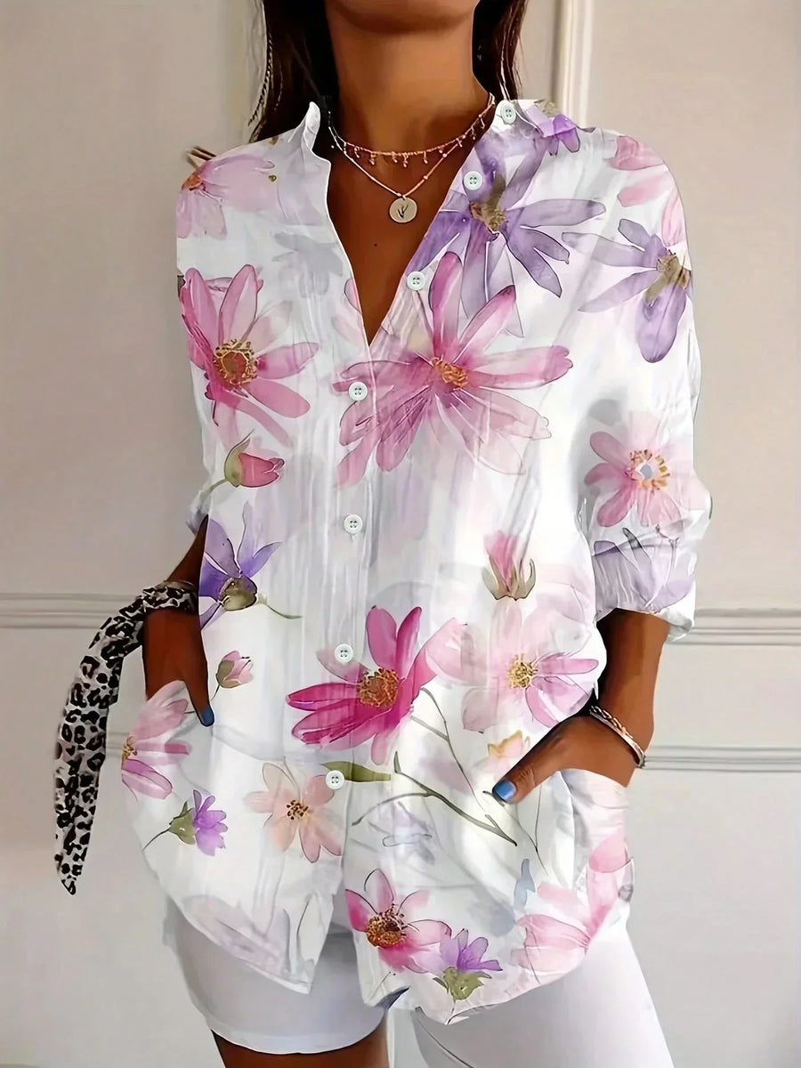 BRUNEL PARIS | Blouse colorée à imprimé fantaisie