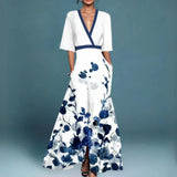 BRUNEL PARIS | Robe Maxi Élégante à Imprimé Floral