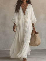 BRUNEL PARIS | ROBE MAXI AVEC DENTELLE POUR FEMMES