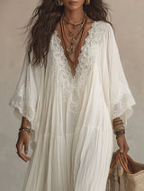 BRUNEL PARIS | ROBE MAXI AVEC DENTELLE POUR FEMMES