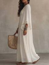 BRUNEL PARIS | ROBE MAXI AVEC DENTELLE POUR FEMMES