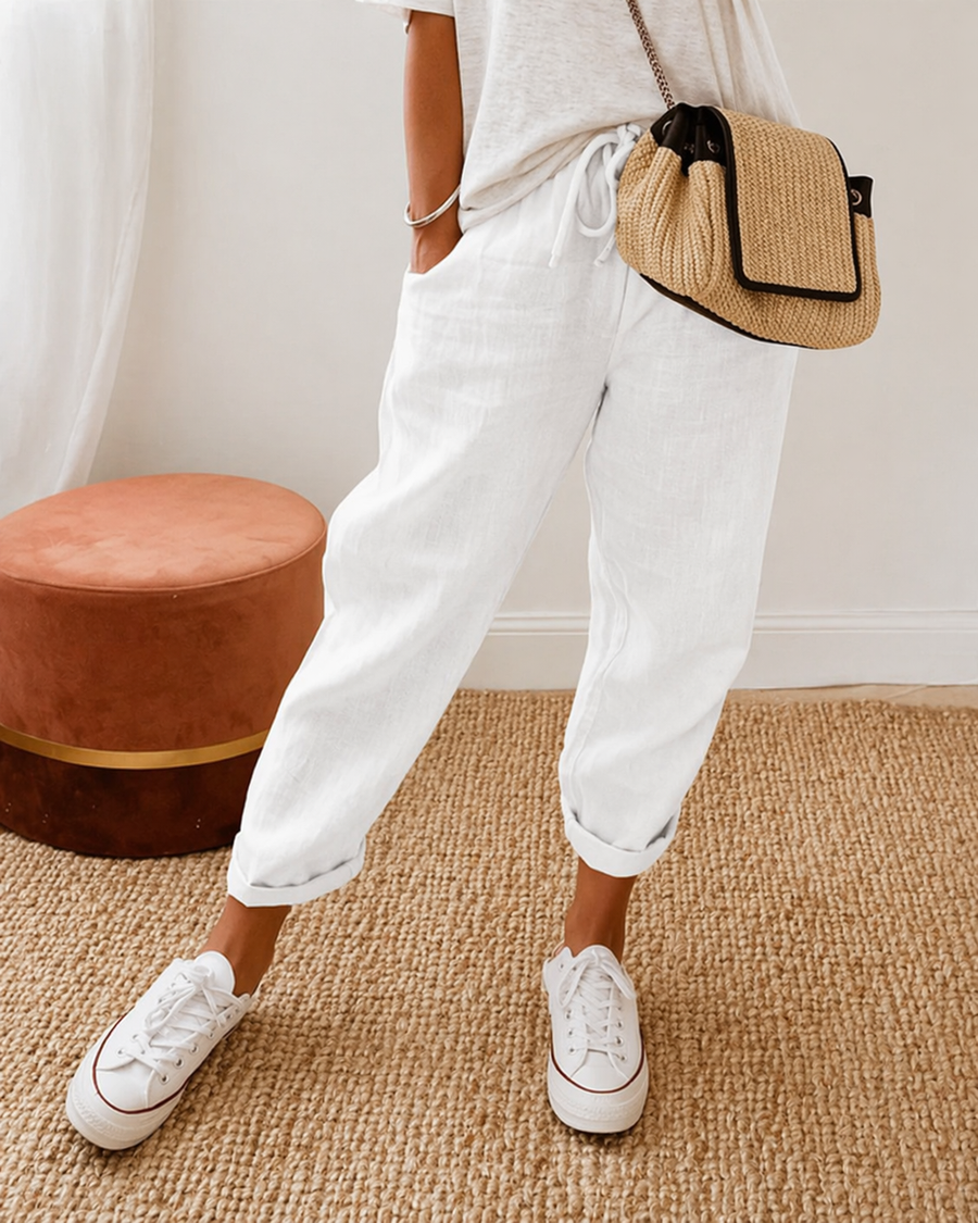 BRUNEL PARIS | PANTALON LIN DÉTENDU POUR FEMMES
